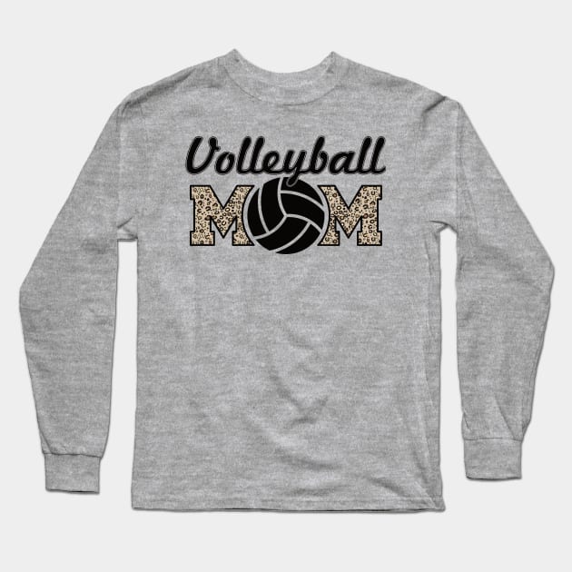 Volleyball Mom Leopard Lover Mother Long Sleeve T-Shirt by Gaming champion